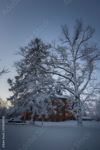 Snow weather in Ludvika Sweden photo