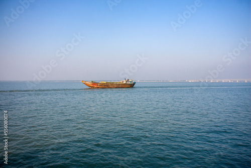 The Padma Multipurpose Bridge and Cargo ship