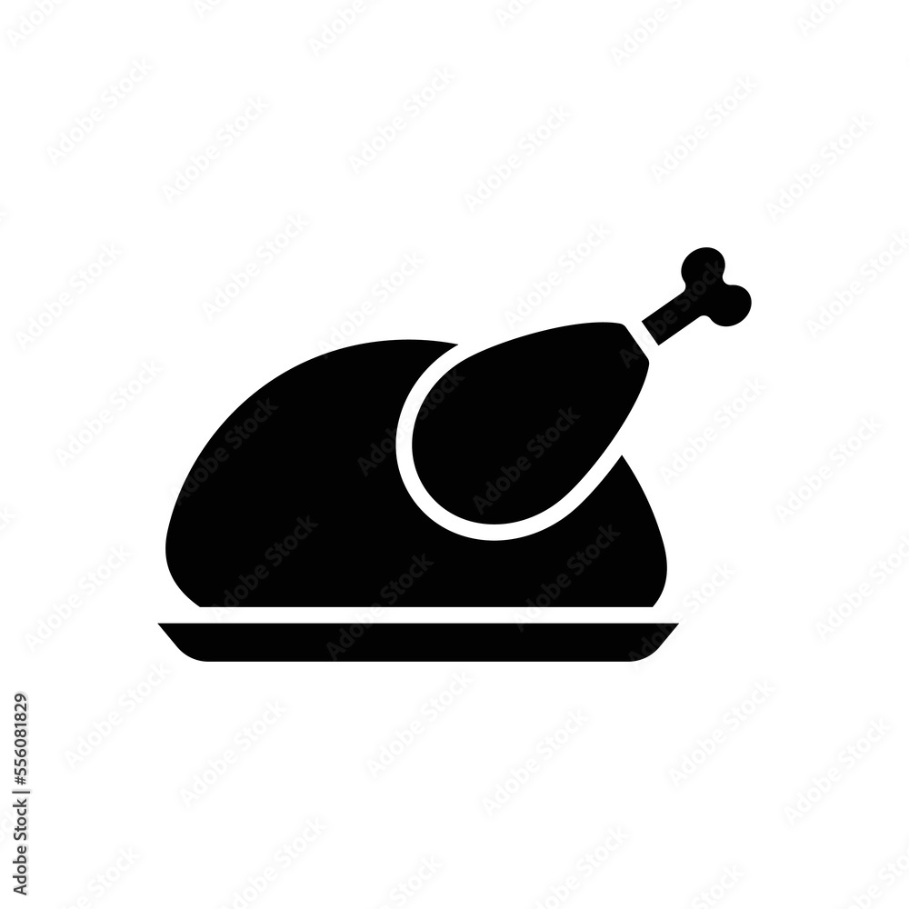 chicken meat icon vector design template in white background chicken meat icon vector design template in white background