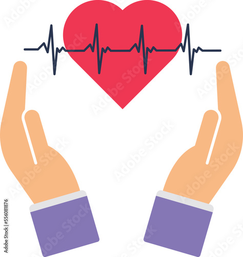 Heart care Vector Icon
