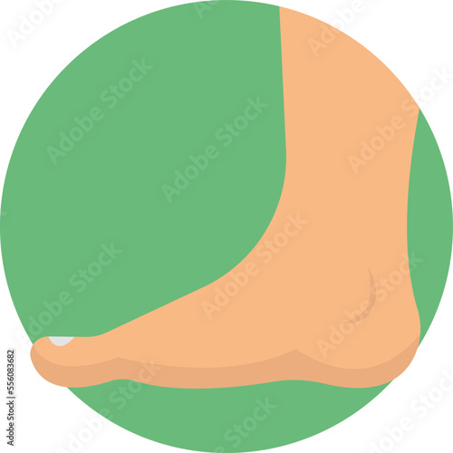 Body Foot Vector Icon

