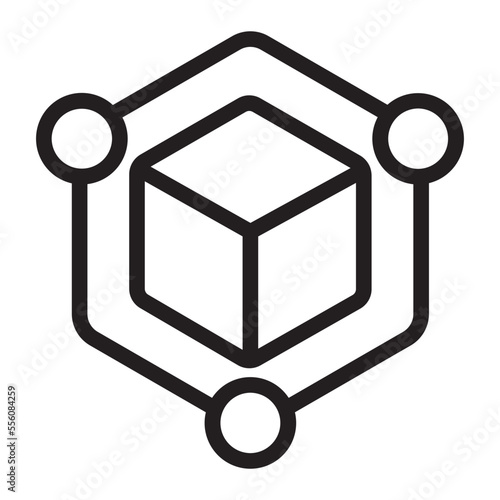 blockchain line icon