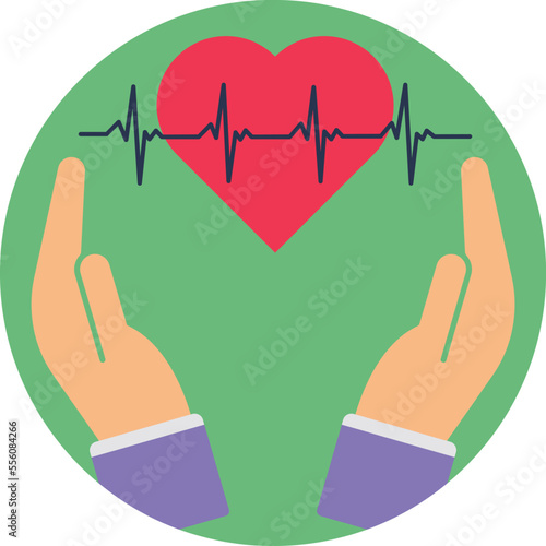 Heart care Vector Icon
