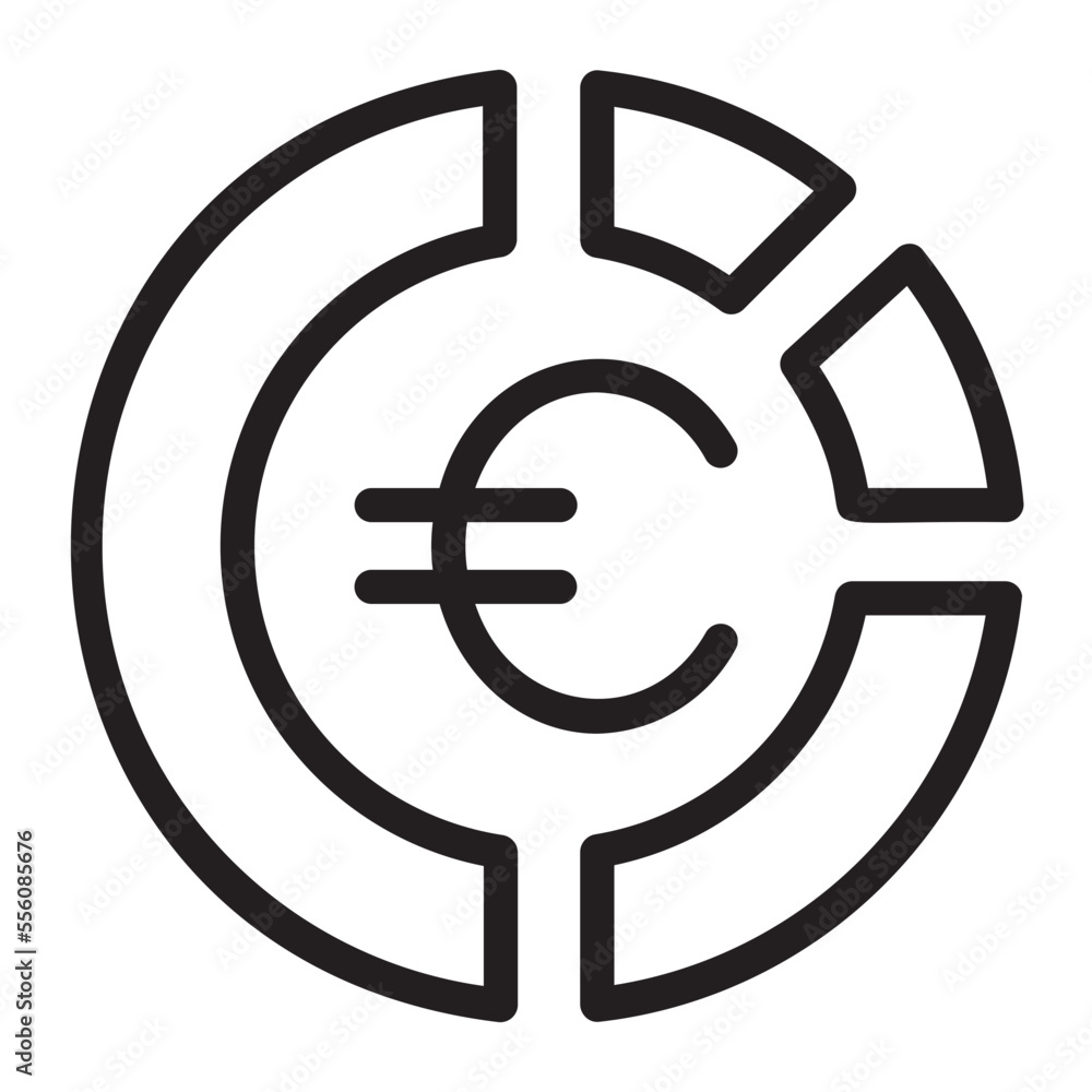 pie chart line icon pie chart line icon
