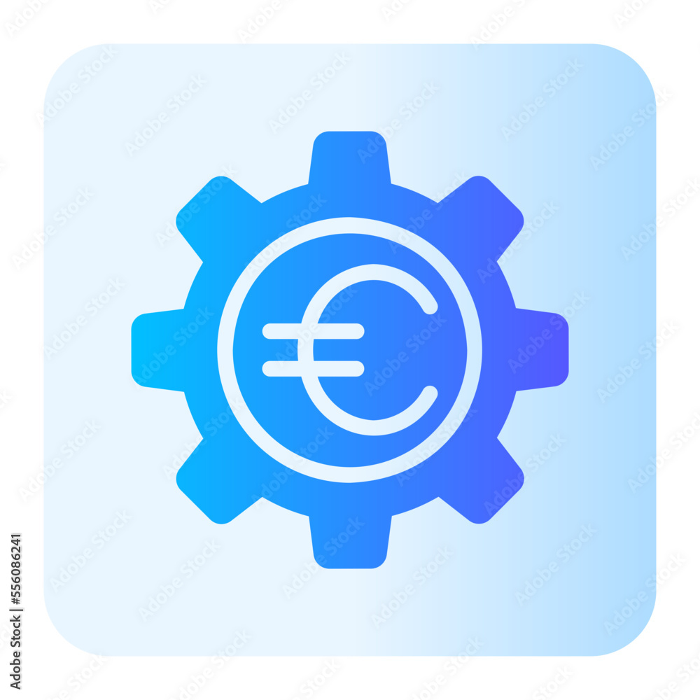 euro gradient icon euro gradient icon