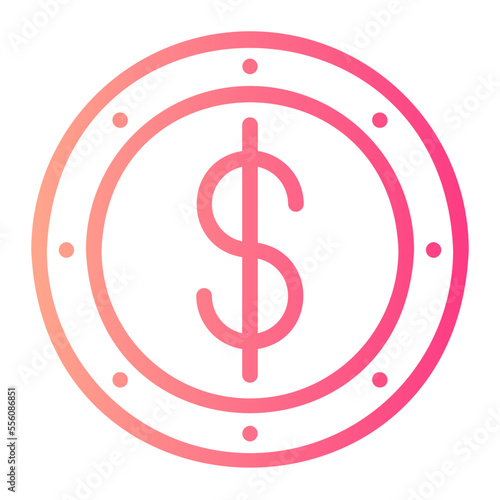 dollars gradient icon