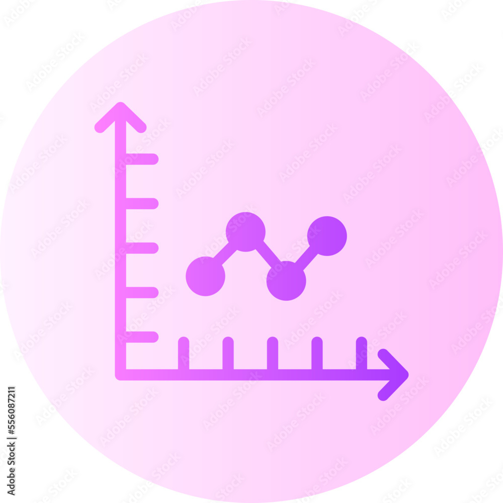 line graph gradient icon line graph gradient icon