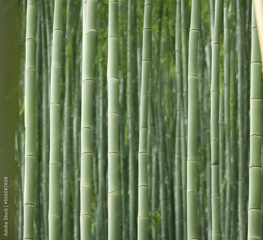 Obraz premium Illustration of bamboo forest, generative ai