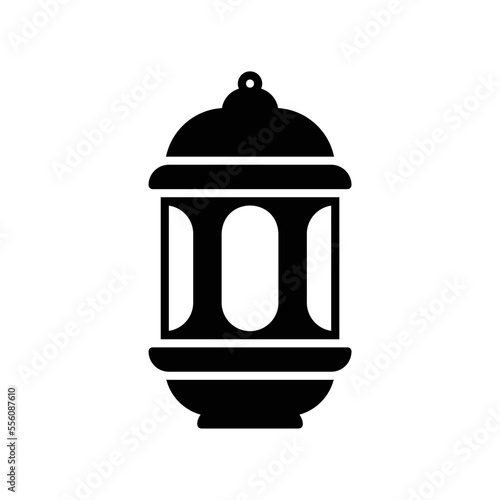 Arabic antique lantern lamp icon as a Muslim Ramadan decoration