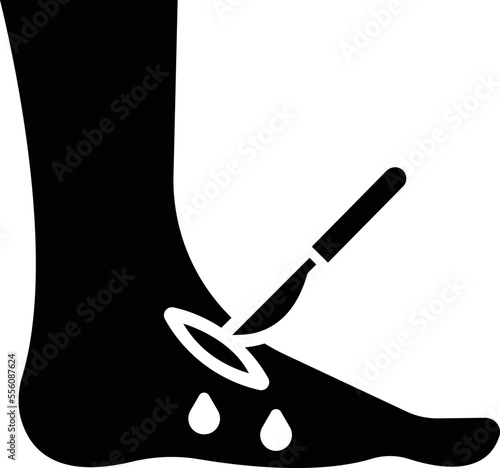 Foot treatment Vector Icon

