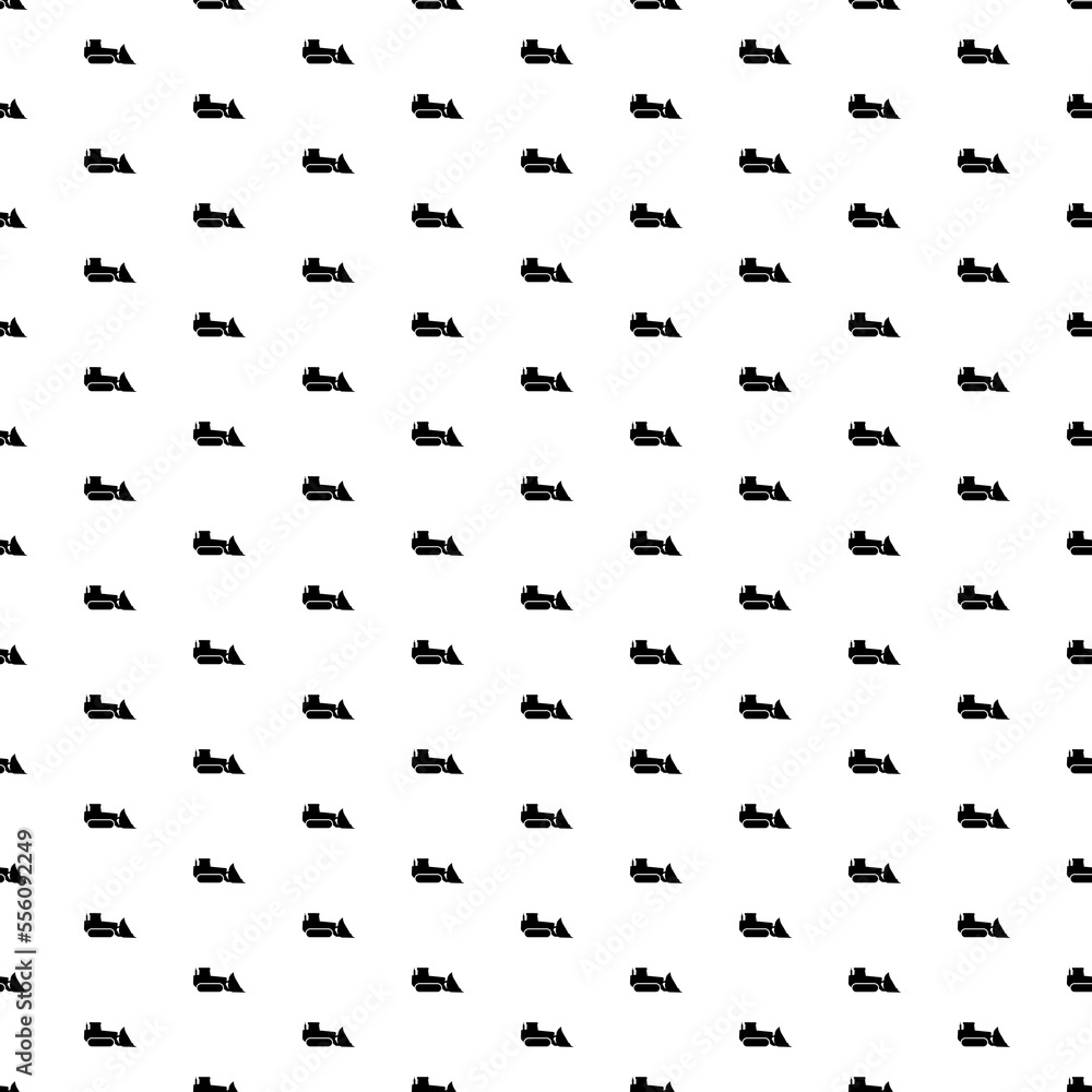 Square seamless background pattern from geometric shapes. The pattern is evenly filled with big black bulldozer symbols. Vector illustration on white background Square seamless background pattern from geometric shapes. The pattern is evenly filled with big black bulldozer symbols. Vector illustration on white background