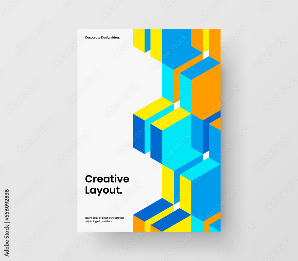 Fresh poster A4 vector design template. Trendy mosaic pattern corporate brochure illustration. Fresh poster A4 vector design template. Trendy mosaic pattern corporate brochure illustration.