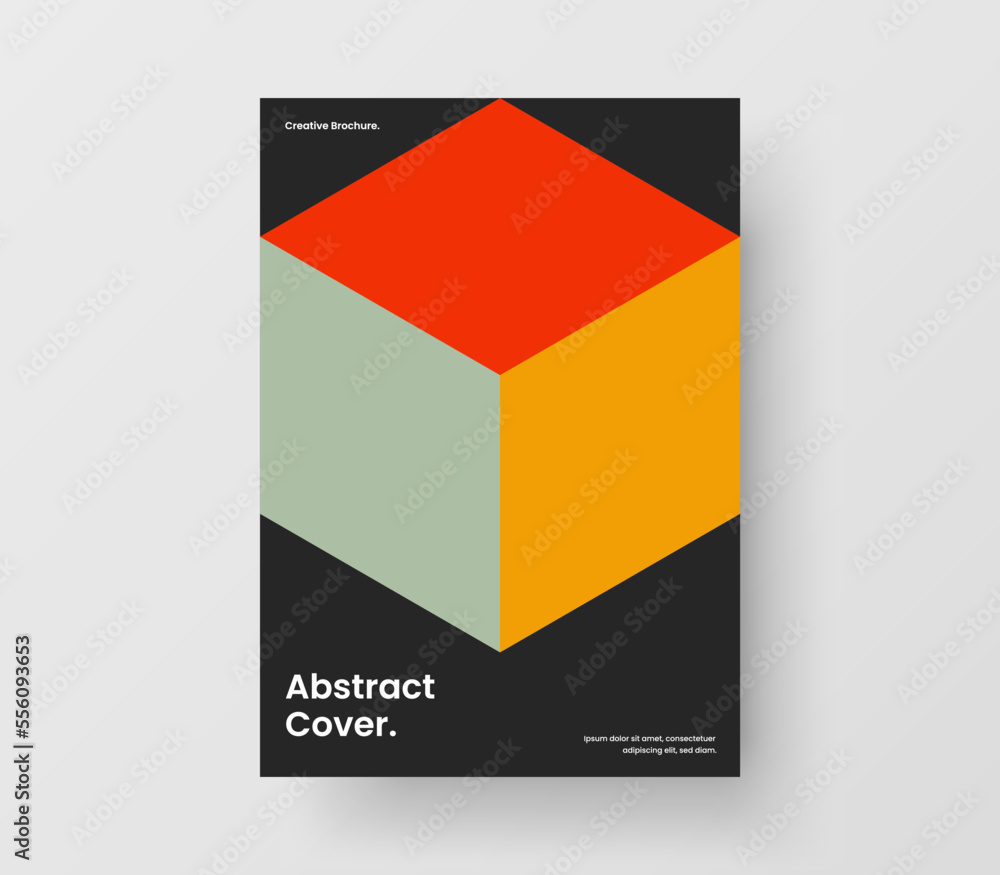 Simple geometric shapes annual report concept. Minimalistic book cover vector design illustration.
