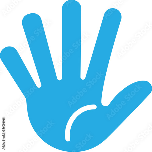 Stop Hand Vector Icon 