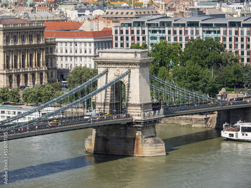 Die Stadt Budapest an der Donau in Ungarn