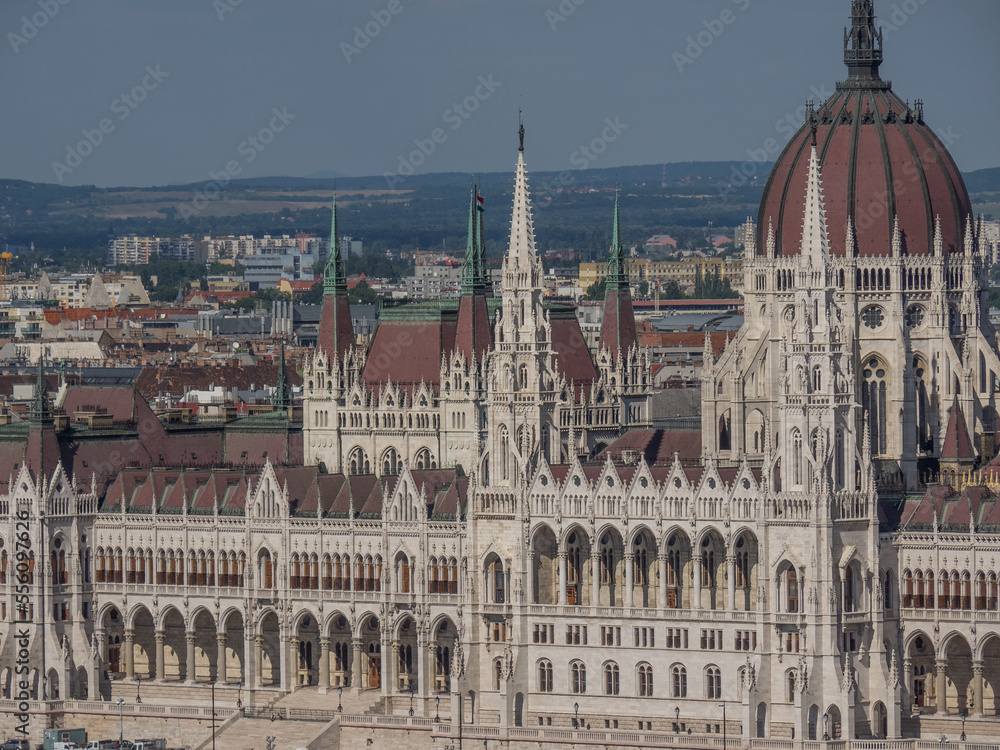 Obraz premium Die Stadt Budapest an der Donau in Ungarn