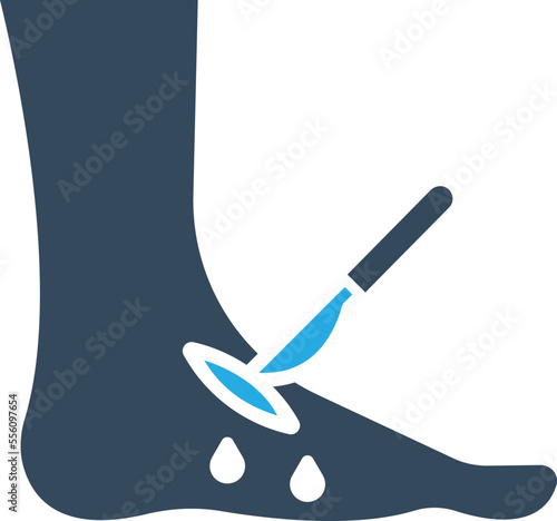Foot treatment Vector Icon
