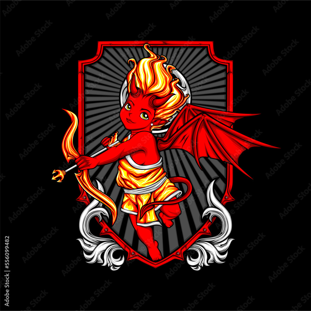 devil cupid illustration devil cupid illustration