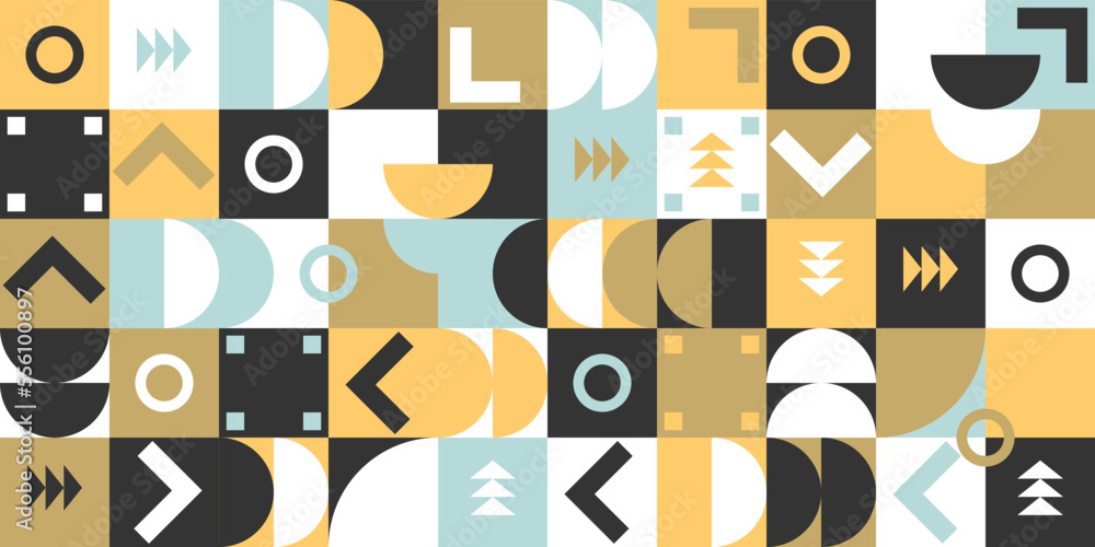 Abstract and geometric tiles wallpaper. Print and stylish interior, seamless vector illustration. Abstract and geometric tiles wallpaper. Print and stylish interior, seamless vector illustration.