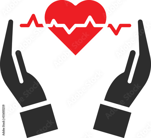 Heart care Vector Icon
