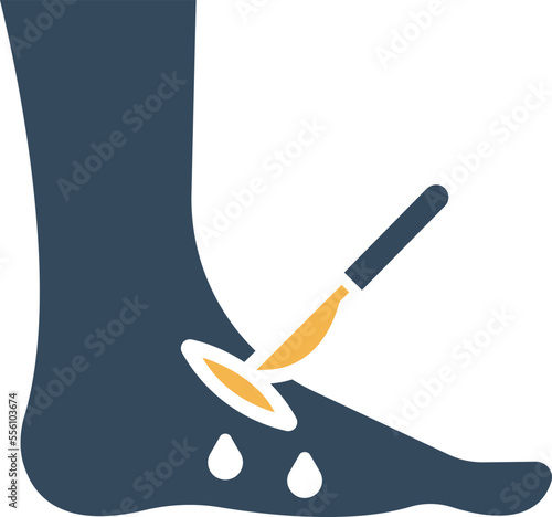 Foot treatment Vector Icon
