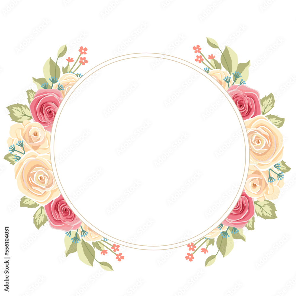 flower rose vector with Ellipse for background, texture, wrapper pattern, frame or border , greeting card 