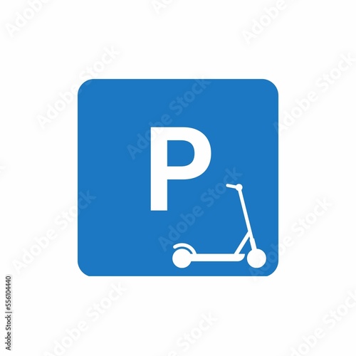 Parking sign for scooters blue vector image