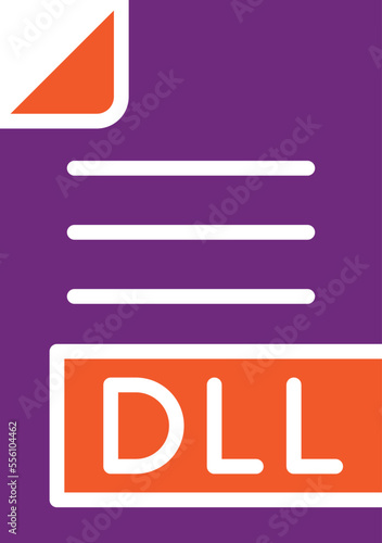 DLL Vector Icon Design Illustration