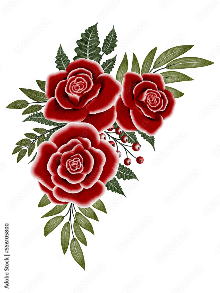 red rose bouquet watercolor red rose bouquet watercolor