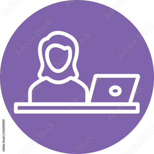 hospital receptionist Vector Icon
