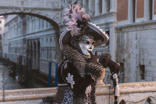 Carnival in the unique city of Venice in Italy. Venetian masks