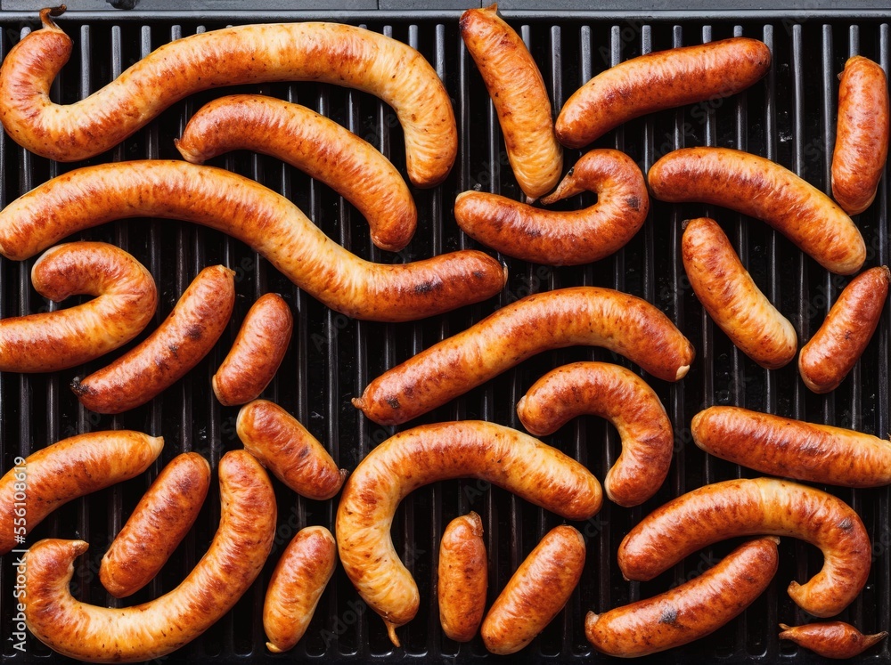 smoked sausages on a grill, food, sausage, meat, pork, sausages, barbecue, beef, grill, grilled, cooking smoked sausages on a grill, food, sausage, meat, pork, sausages, barbecue, beef, grill, grilled, cooking