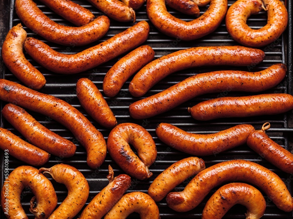 smoked sausages on a grill, food, sausage, meat, pork, sausages, barbecue, beef, grill, grilled, cooking smoked sausages on a grill, food, sausage, meat, pork, sausages, barbecue, beef, grill, grilled, cooking