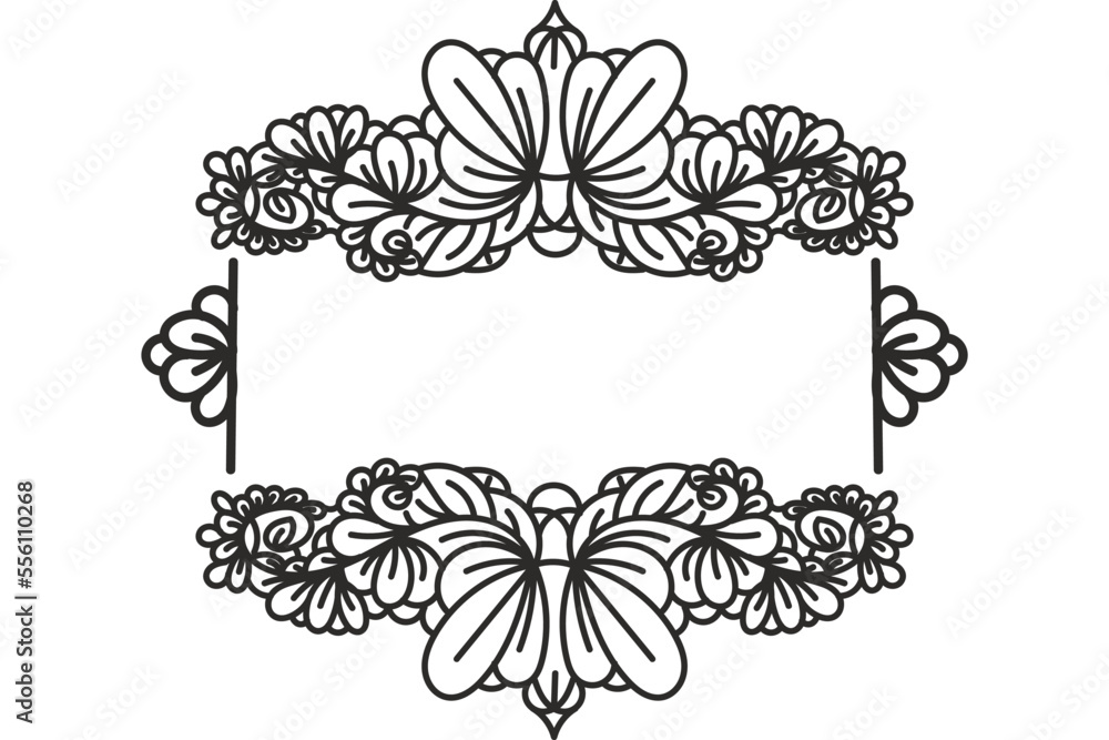 abstract floral frame abstract floral frame
