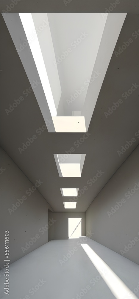 Fototapeta premium Generative AI,view of building against cloudy sky. road advertisement. Render for advertising auto products.