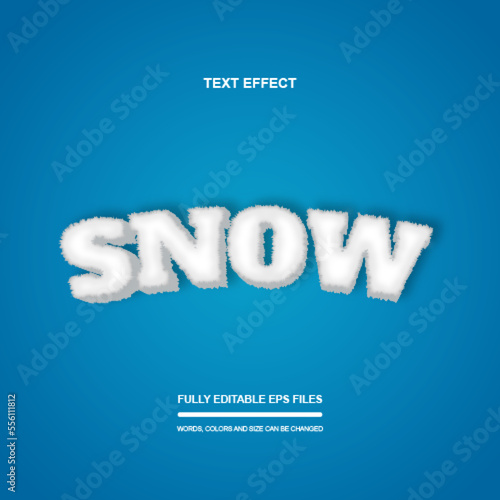 fully editable text effect, Ice Text Style