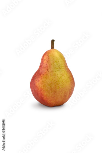 Red and yellow pear on isolated white background.