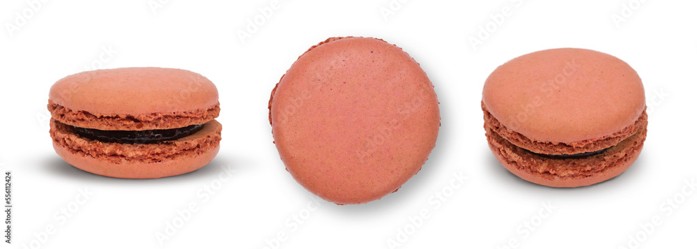 Tasty macaroon isolated on white background