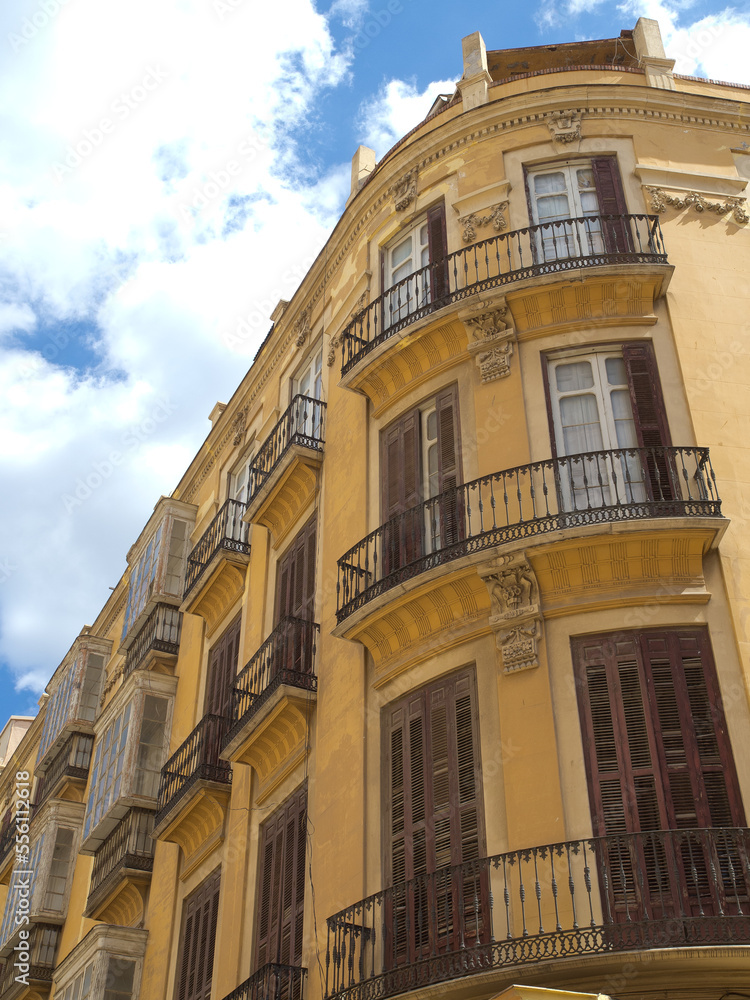 Die spanische Stadt Malaga am Mittelmeer