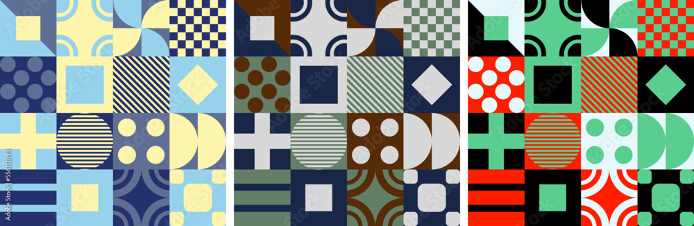 Geometric vector pattern design in Bauhaus styles, background design, for web design, business card, invitation card, poster, landing page, book cover design. Geometric vector pattern design in Bauhaus styles, background design, for web design, business card, invitation card, poster, landing page, book cover design.