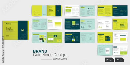 Minimalist Brand Identity Guidelines Landscape Brand Guideline Template Brand Guidelines Brand Manual Branding guideline