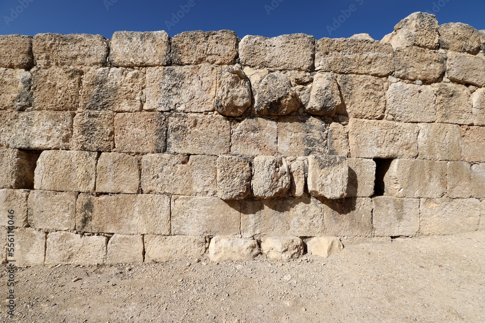 Wall of an ancient fortress in northern Israel.