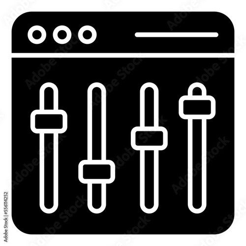 Online volume equalizer icon, editable vector 