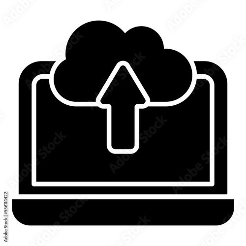 Modern design icon of cloud data upload 