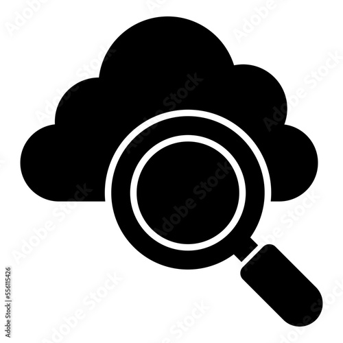A unique design icon of cloud exploration 