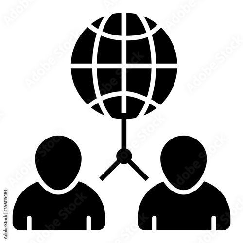 Modern design icon of global users 
