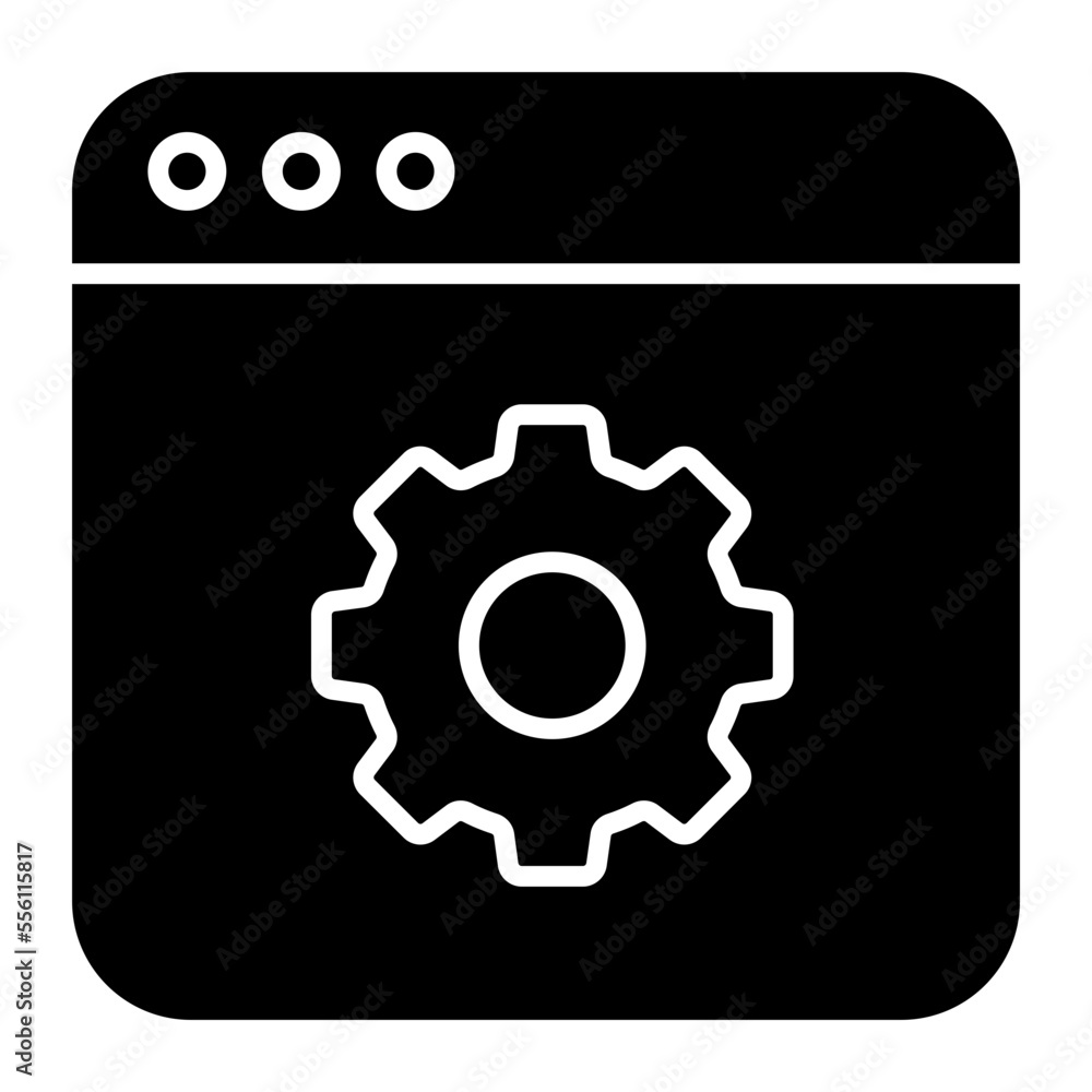 A unique design icon of web setting A unique design icon of web setting