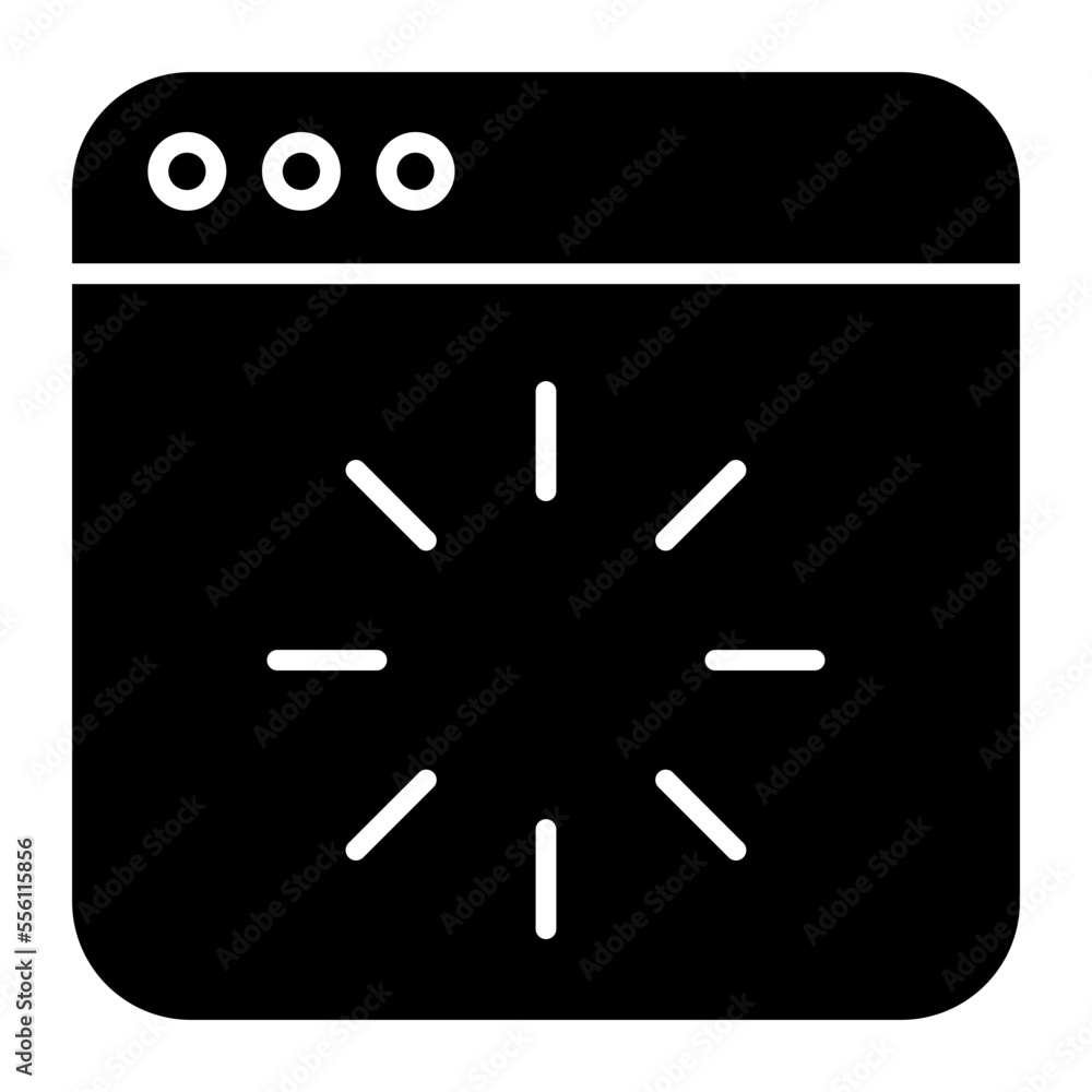 Icon of website loading in solid design available for instant download Icon of website loading in solid design available for instant download