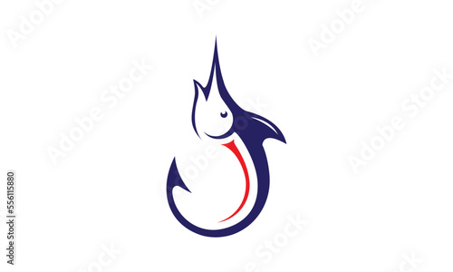 Fishing logo design template illustration. Sport fishing Logo