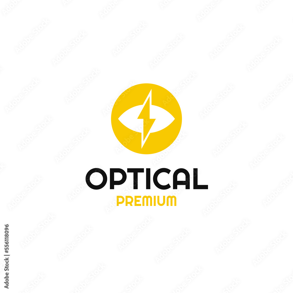 Vector eye with lighting bolt logo design Vector eye with lighting bolt logo design